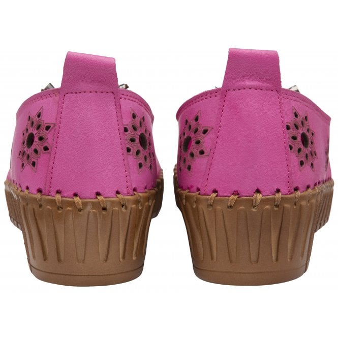  Raspberry Leather Kristen Slip-On Shoes | Lotus