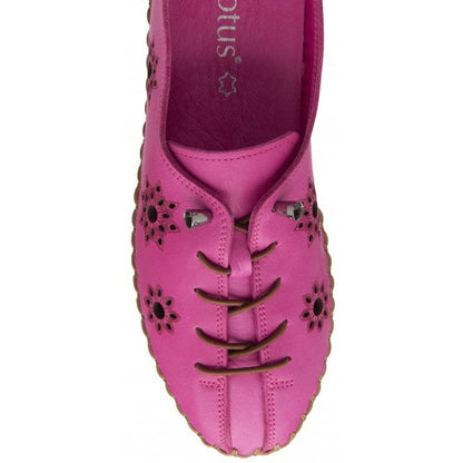  Raspberry Leather Kristen Slip-On Shoes | Lotus