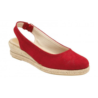  Red Anais Espadrille Wedge Shoes | Lotus