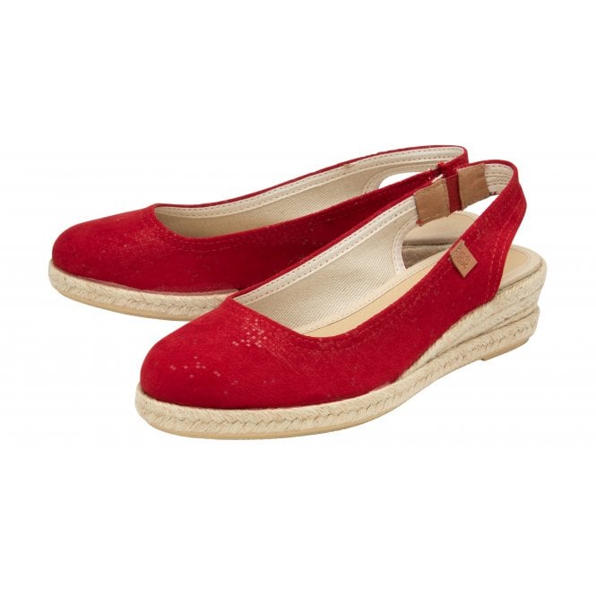  Red Anais Espadrille Wedge Shoes | Lotus