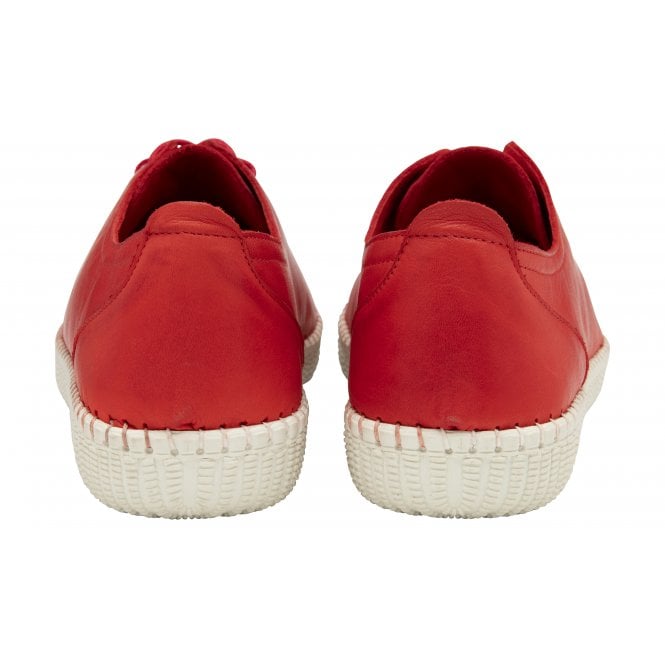  Red Leather Juliana Lace-Up Shoes | Lotus