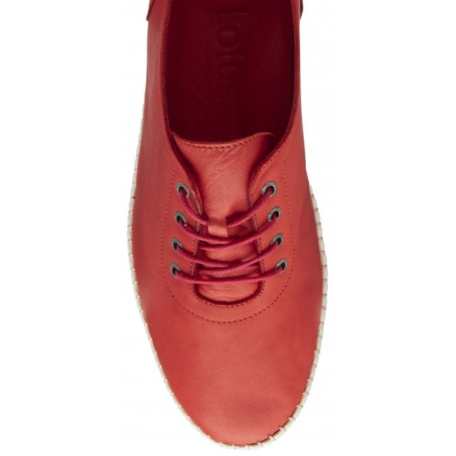  Red Leather Juliana Lace-Up Shoes | Lotus
