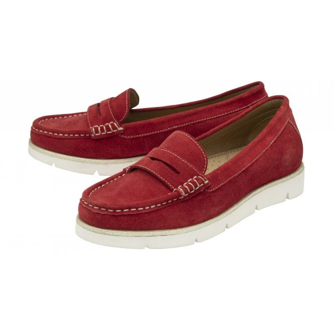  Red Suede Asher Loafers | Lotus