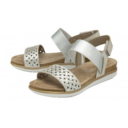  Silver Almalfi Ankle Strap Sandals | Lotus