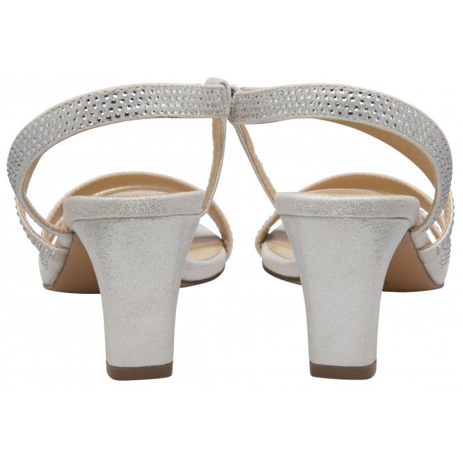  Silver Bernadette Open-Toe Sandals | Lotus