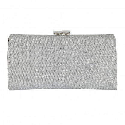  Silver & Diamante Chandra Clutch Bag | Lotus