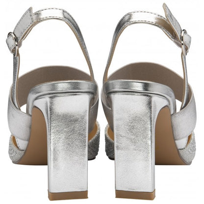  Silver & Diamante Joie Slingback Court Shoes | Lotus 