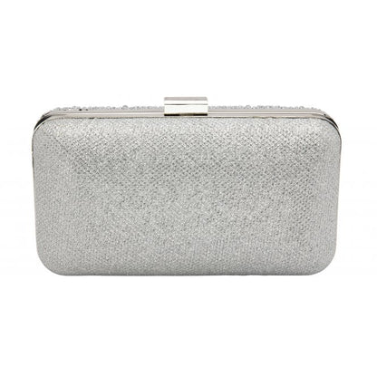  Silver & Diamante Lule Clutch Bag | Lotus 