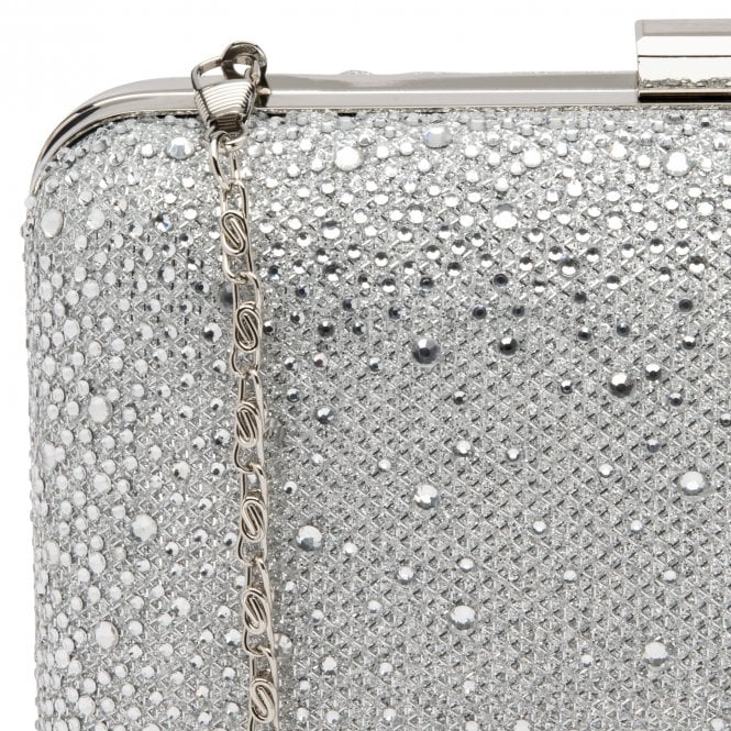  Silver & Diamante Lule Clutch Bag | Lotus 