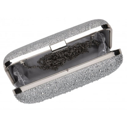  Silver & Diamante Lule Clutch Bag | Lotus 
