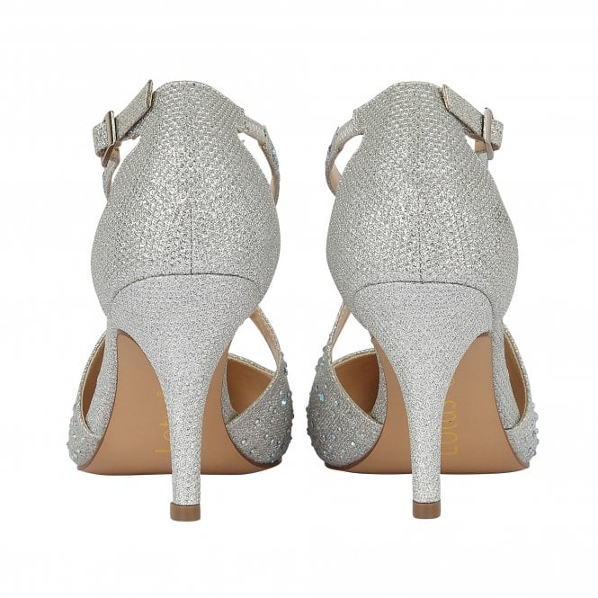  Silver & Diamante Panache Court Shoes | Lotus
