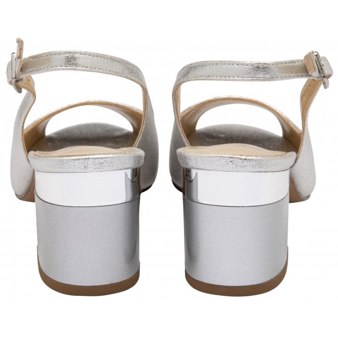  Silver Evelyn Slingback Shoes | Lotus