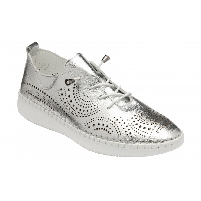  Silver Leather Katya Casual Shoes | Lotus