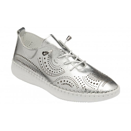 Silver Leather Katya Casual Shoes | Lotus
