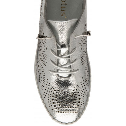  Silver Leather Katya Casual Shoes | Lotus