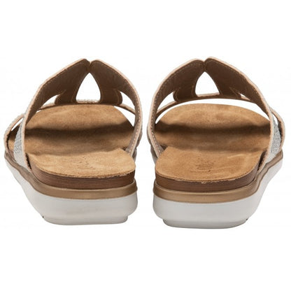  Silver Nadya Open-Toe Mule Sandals | Lotus