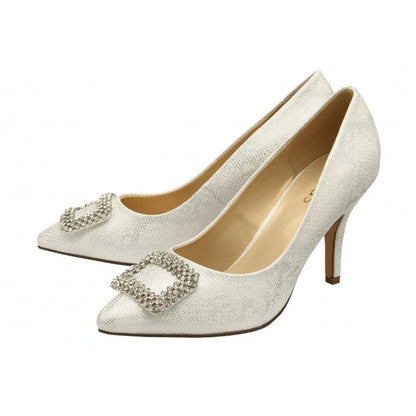  Silver Snake-Print Petunia Court Shoes | Lotus