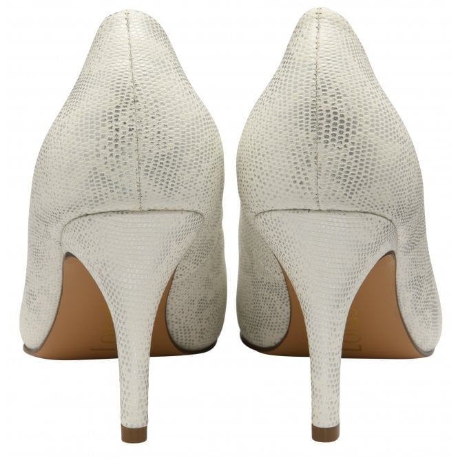  Silver Snake-Print Petunia Court Shoes | Lotus