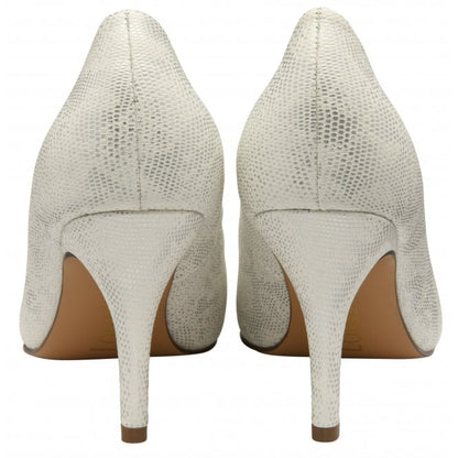  Silver Snake-Print Petunia Court Shoes | Lotus