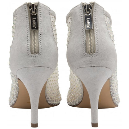  Silver Textile Alexandra Shoe-Boots | Lotus