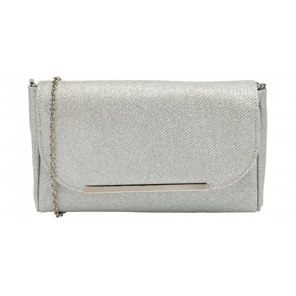  Silver Textile Denise Clutch Bag | Lotus
