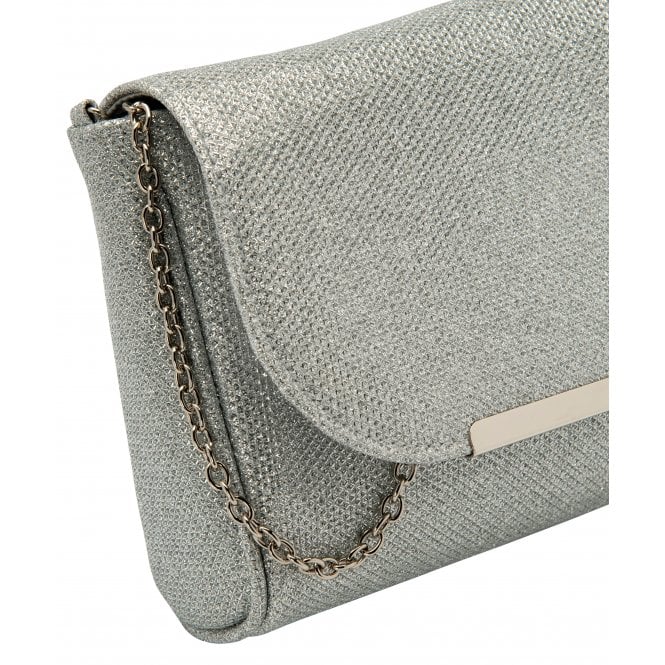  Silver Textile Denise Clutch Bag | Lotus