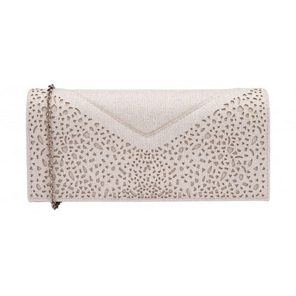  Silver Textile Esmee Clutch Bag | Lotus 