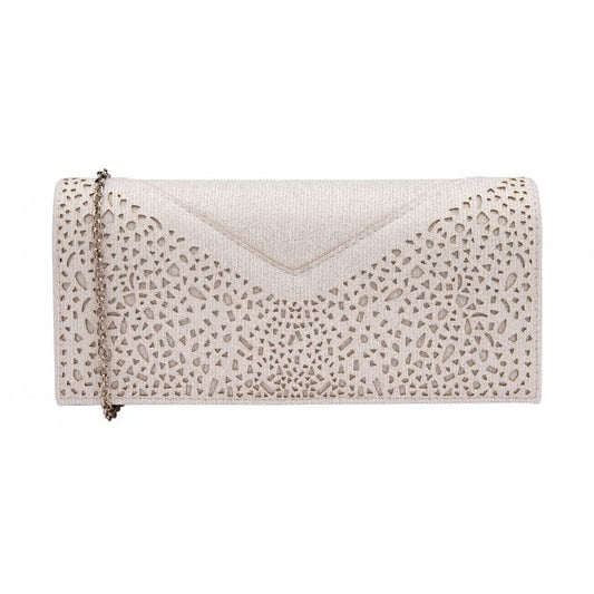  Silver Textile Esmee Clutch Bag | Lotus 