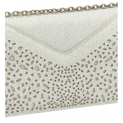  Silver Textile Esmee Clutch Bag | Lotus 