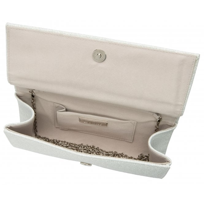  Silver Textile Esmee Clutch Bag | Lotus 