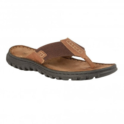 Tan Ainsley Toe-Post Sandals | Lotus 
