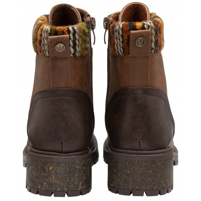  Tan Hickory Zip-Up Ankle Boots | Lotus