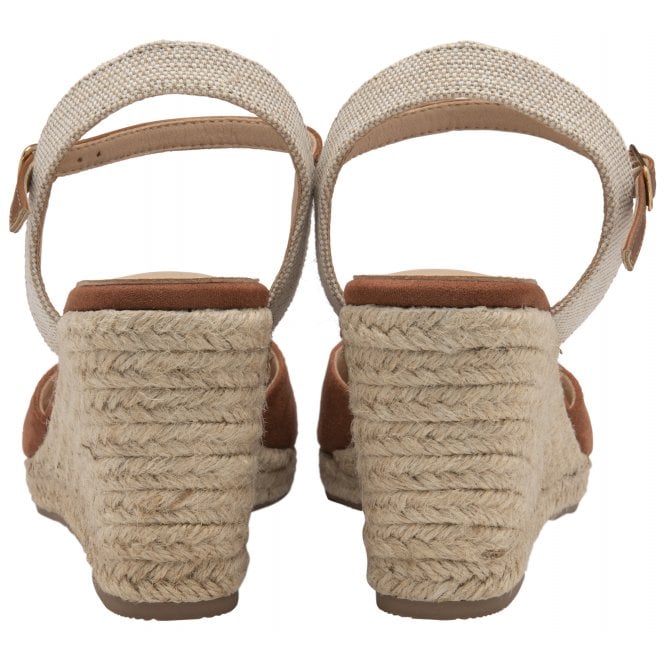  Tan Katie Espadrille Wedge Shoes | Lotus