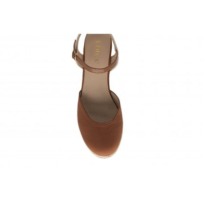  Tan Katie Espadrille Wedge Shoes | Lotus