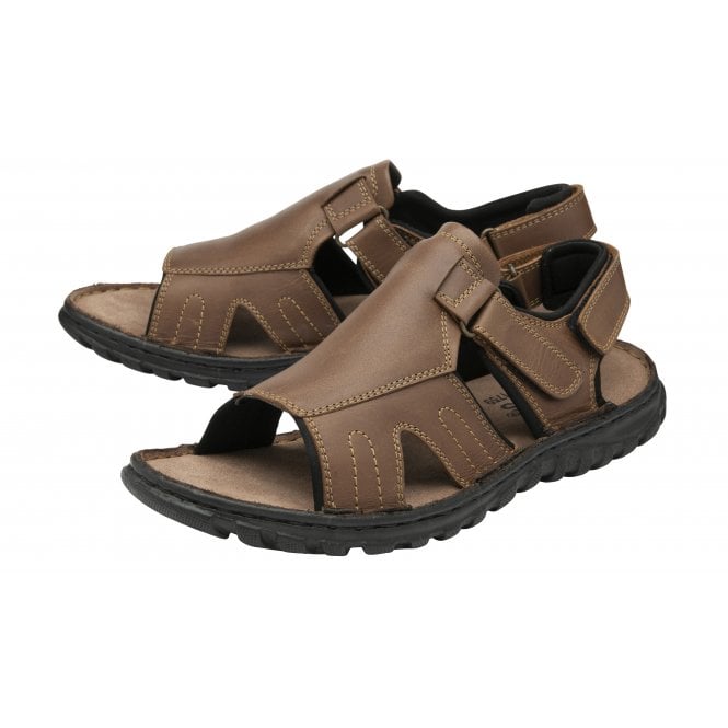  Tan Leather Archie Open-Toe Sandals | Lotus 