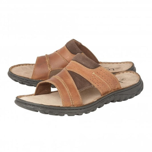  Tan Leather Cole Mule Sandals | Lotus 