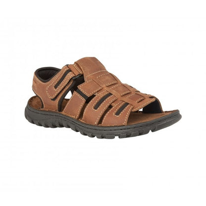  Tan Leather Dylan Open-Toe Sandals | Lotus 