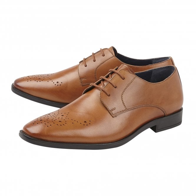  Tan Leather Ivan Lace-Up Derby Shoes | Lotus