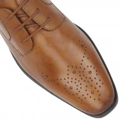  Tan Leather Ivan Lace-Up Derby Shoes | Lotus