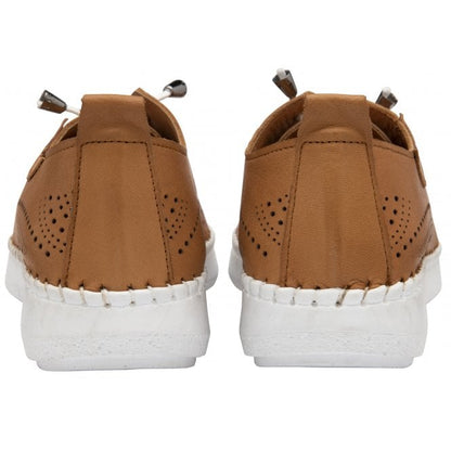  Tan Leather Katya Casual Shoes | Lotus