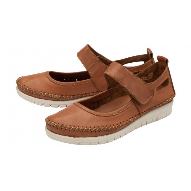  Tan Leather Keryn Flat Shoes | Lotus