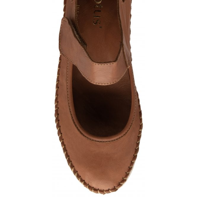  Tan Leather Keryn Flat Shoes | Lotus