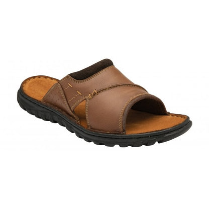  Tan Leather Louis Mule Open-Toe Sandals | Lotus 