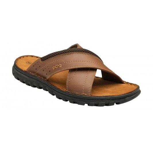  Tan Leather Mikey Mule Sandals | Lotus 
