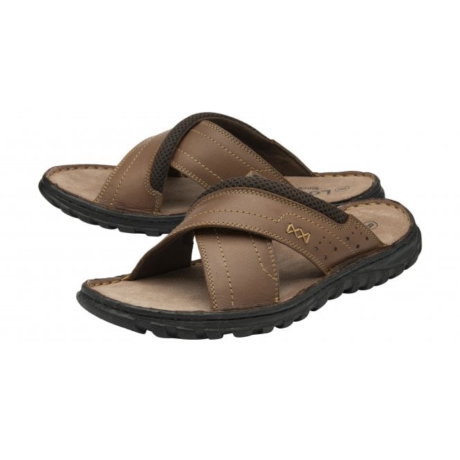  Tan Leather Mikey Mule Sandals | Lotus 