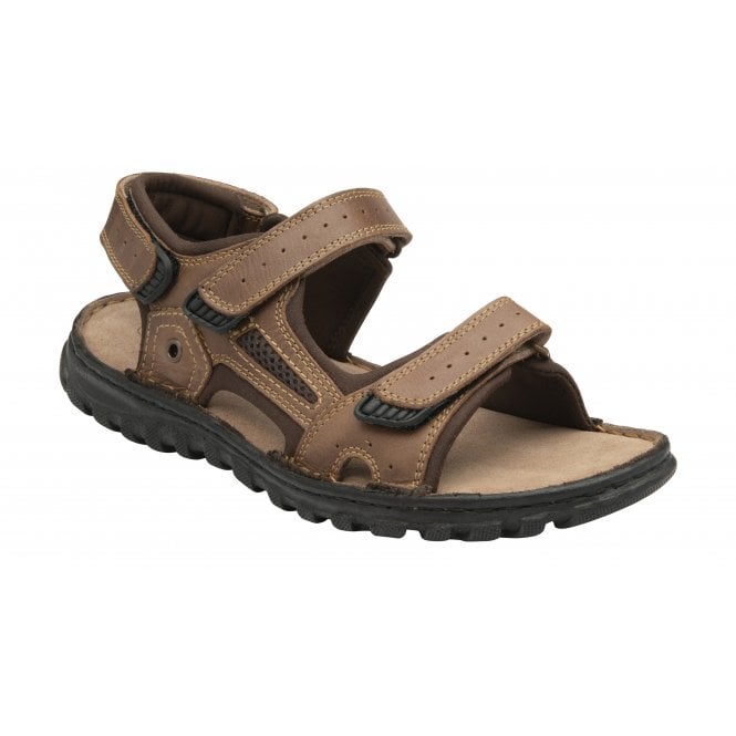  Tan Leather Noah Strap Sandals | Lotus 