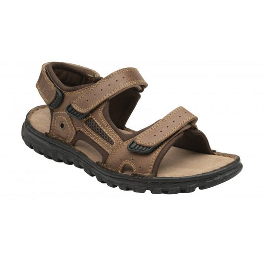  Tan Leather Noah Strap Sandals | Lotus 
