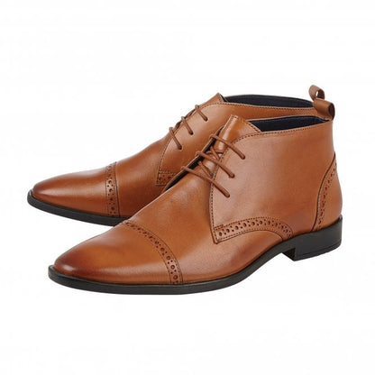  Tan Leather Norris Lace-Up Boots | Lotus