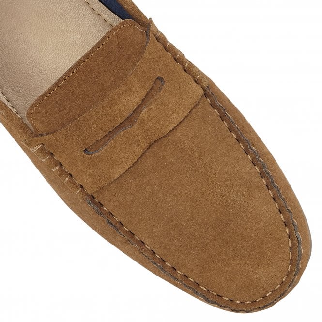  Tan Suede Addison Loafers | Lotus