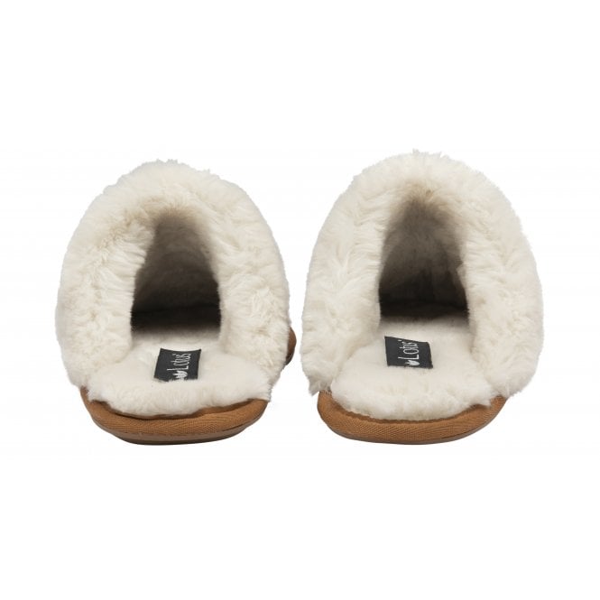  Tan Suede Cressida Mule Slippers | Lotus